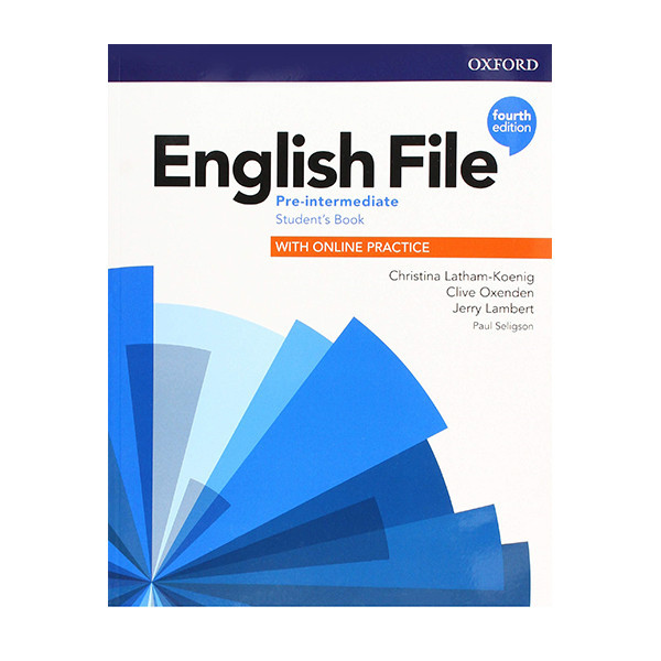 کتاب English File Pre Intermediate Fourth Edition اثر جمعی از نویسندگان انتشارات آکسفورد 2 جلدی
